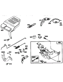 Control Cover / Carburetor Bracket parts for Briggs & Stratton Lawn & Garden Engine 124700 TO 124799 (0101) from AppliancePartsPros.com