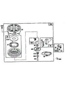 Rewind Starter parts for Briggs & Stratton Lawn & Garden Engine 124700 TO 124799 (0101) from AppliancePartsPros.com