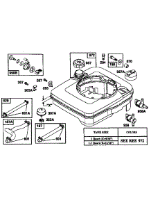 Fuel Tank Assembly parts for Briggs & Stratton Lawn & Garden Engine 124700 TO 124799 (3106) from AppliancePartsPros.com