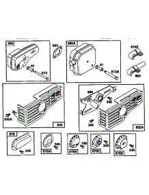 Muffler Assembly parts for Briggs & Stratton Lawn & Garden Engine 124700 TO 124799 (3167 - 3181) from AppliancePartsPros.com