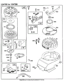 Flywheel Assembly And Blower Housing parts for Briggs & Stratton Lawn & Garden Engine 124700 TO 124799 (3201 - 3201) from AppliancePartsPros.com