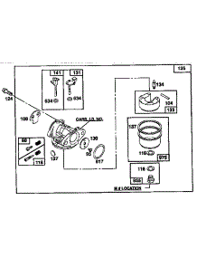 Carburetor parts for Briggs & Stratton Lawn & Garden Engine 124700 TO 124799 (3603) from AppliancePartsPros.com