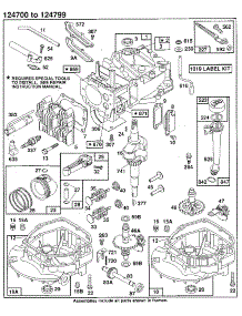 Replacement Parts parts for Briggs & Stratton Lawn & Garden Engine 124700 TO 124799 (3604 - 3604) from AppliancePartsPros.com