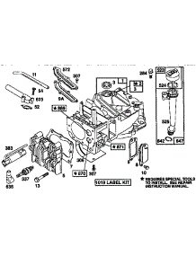 Cylinder Assembly parts for Briggs & Stratton Lawn & Garden Engine 124700 TO 124799 (7025) from AppliancePartsPros.com