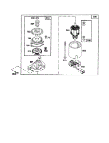 Motor-Starter parts for Briggs & Stratton Lawn & Garden Engine 124800 TO 124899 (3100-3130) from AppliancePartsPros.com