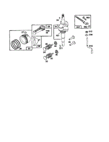 Crankshaft / Piston parts for Briggs & Stratton Lawn & Garden Engine 124800 TO 124899 (3201-3246) from AppliancePartsPros.com