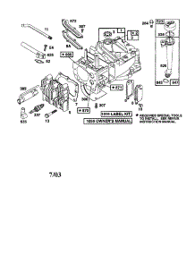 Cylinder parts for Briggs & Stratton Lawn & Garden Engine 124800 TO 124899 (3401-3440) from AppliancePartsPros.com