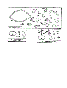 Gasket Sets parts for Briggs & Stratton Lawn & Garden Engine 124800 TO 124899 (3401-3440) from AppliancePartsPros.com