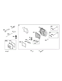 Cylinder Head parts for Briggs & Stratton Lawn & Garden Engine 124P02-0009-F1 from AppliancePartsPros.com