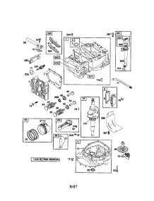 Cylinder / Crankshaft / Sump parts for Briggs & Stratton Lawn & Garden Engine 124T02-0853-E1C from AppliancePartsPros.com