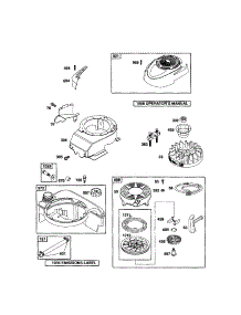 Rewind Starter / Fuel Tank parts for Briggs & Stratton Lawn & Garden Engine 124T02-0853-E1C from AppliancePartsPros.com