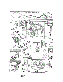 Cylinder / Crankshaft / Crankcase parts for Briggs & Stratton Lawn & Garden Engine 124T02-0854-EA from AppliancePartsPros.com