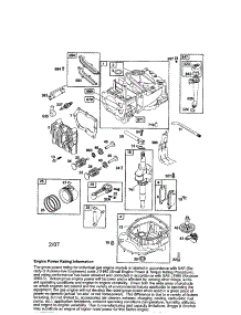 Cylinder / Crankshaft / Crankcase parts for Briggs & Stratton Lawn & Garden Engine 124T02-3847-EA from AppliancePartsPros.com