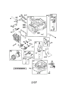 Cylinder / Crankshaft / Crankcase parts for Briggs & Stratton Lawn & Garden Engine 124T02-3853-EA from AppliancePartsPros.com