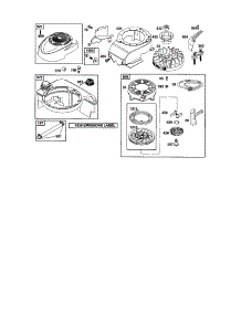 Rewind Starter / Blower Housing parts for Briggs & Stratton Lawn & Garden Engine 124T02-3853-EA from AppliancePartsPros.com