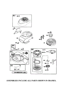 Rewind Starter / Fuel Tank parts for Briggs & Stratton Lawn & Garden Engine 124T05-0947-EA from AppliancePartsPros.com