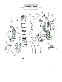 Body parts for Kenmore Upright Vacuum 125.10135610 (12510135610, 125 10135610) from AppliancePartsPros.com