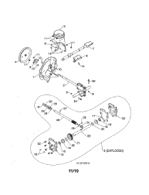 Gearbox / Impeller parts for Poulan Gas Snowblower 12527HVX-96195001800 from AppliancePartsPros.com