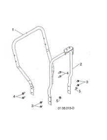 Lower Handle parts for Poulan Gas Snowblower 12527HVX-96195001800 from AppliancePartsPros.com