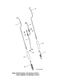 Rod Impeller & Traction Control parts for Poulan Gas Snowblower 12527HVX-96195001800 from AppliancePartsPros.com