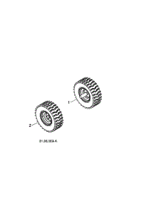 Wheels parts for Poulan Gas Snowblower 12527HVX-96195001800 from AppliancePartsPros.com