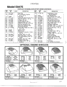 Model E847e Page 3 parts for Mtd Front-Engine Lawn Tractor 125E847E00 from AppliancePartsPros.com