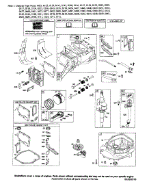 Cylinder / Crankshaft / Sump parts for Briggs & Stratton Lawn & Garden Engine 125K00 (0005-3711) from AppliancePartsPros.com