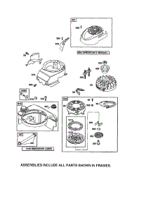 Rewind Starter / Fuel Tank parts for Briggs & Stratton Lawn & Garden Engine 125T02-1045-B1 from AppliancePartsPros.com