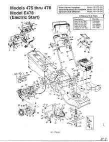 Main Frame Models 475-478 parts for Mtd Gas Walk-Behind Mower 126-478N000 from AppliancePartsPros.com