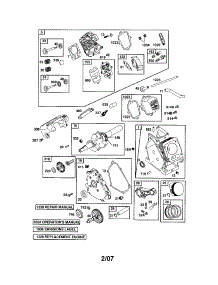 Cylinder / Crankshaft / Crankcase parts for Briggs & Stratton Lawn & Garden Engine 126302-0776-E1C from AppliancePartsPros.com