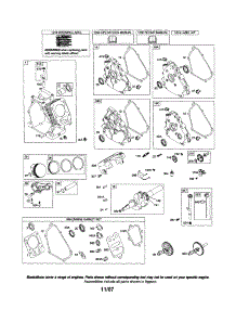 Cylinder / Crankshaft / Crankcase parts for Briggs & Stratton Lawn & Garden Engine 126312-0560-E1 from AppliancePartsPros.com