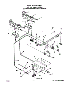 Burner parts for Roper Gas Range 1265*0A from AppliancePartsPros.com