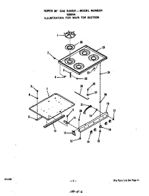 Main Top parts for Roper Gas Range 1266*0A from AppliancePartsPros.com