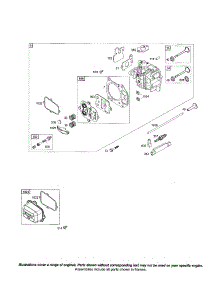 Cylinder-Head parts for Briggs & Stratton Lawn & Garden Engine 126600 (0100 THRU 0201) from AppliancePartsPros.com