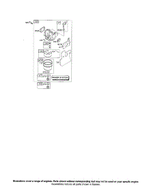 Carburetor parts for Briggs & Stratton Lawn & Garden Engine 126600 (0100 THRU 0201) from AppliancePartsPros.com