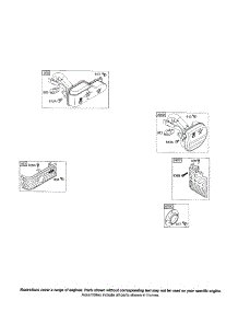 Muffler parts for Briggs & Stratton Lawn & Garden Engine 126600 (0100 THRU 0201) from AppliancePartsPros.com