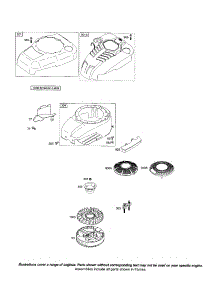 Blower Houisng / Flywheel parts for Briggs & Stratton Lawn & Garden Engine 126600 (0100 THRU 0201) from AppliancePartsPros.com