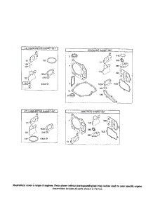 Gasket Sets parts for Briggs & Stratton Lawn & Garden Engine 126600 (0100 THRU 0201) from AppliancePartsPros.com