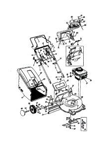 Handle / Deck / Blade / Bag parts for Mtd Gas Walk-Behind Mower 126E458S302 from AppliancePartsPros.com
