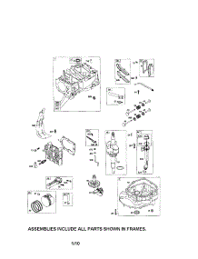 Cylinder / Crankshaft / Crankcase parts for Briggs & Stratton Lawn & Garden Engine 126L02-1445-B1 from AppliancePartsPros.com