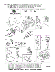 Cylinder / Crankshaft / Sump parts for Briggs & Stratton Lawn & Garden Engine 126T00 (0004-4830) from AppliancePartsPros.com