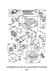 Cylinder / Crankshaft / Sump parts for Briggs & Stratton Lawn & Garden Engine 126T02-0709-E1C from AppliancePartsPros.com