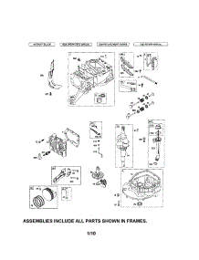 Cylinder / Crankshaft / Sump parts for Briggs & Stratton Lawn & Garden Engine 126T02-1401-EA from AppliancePartsPros.com