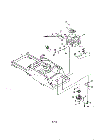 Frame-Engine / Clutch Assembly parts for Craftsman Rear-Engine Riding Mower 12728875 from AppliancePartsPros.com