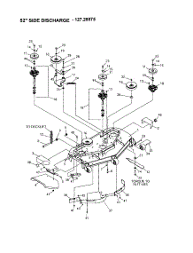 52" Side Discharge - 127.28875 parts for Craftsman Rear-Engine Riding Mower 12728877 from AppliancePartsPros.com