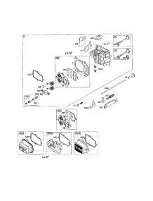 Head-Cylinder parts for Briggs & Stratton Lawn & Garden Engine 128600 (0100-0224) from AppliancePartsPros.com