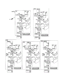 Carburetor parts for Briggs & Stratton Lawn & Garden Engine 128600 (0100-0224) from AppliancePartsPros.com