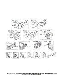 Mufler-Exhaust And Guard parts for Briggs & Stratton Lawn & Garden Engine 128600 (0100-0264) from AppliancePartsPros.com