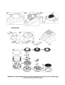 Blower-Housing And Cover parts for Briggs & Stratton Lawn & Garden Engine 128600 (0100-0264) from AppliancePartsPros.com