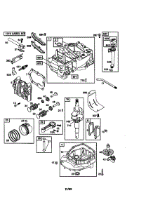 Cylinder / Crankshaft / Sump-Engine parts for Briggs & Stratton Lawn & Garden Engine 128602-0336-E1 from AppliancePartsPros.com